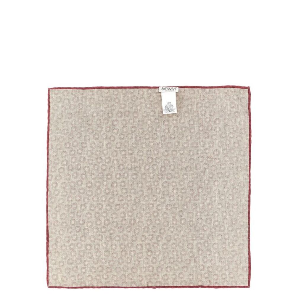 Brunello Cucinelli Multicolor Silk Pocket Men's Square - Picture 2 of 3